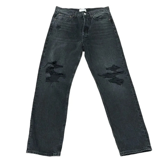 Agolde 90s jeans women’s black wash loose fit button fly size 27 - Picture 1 of 11
